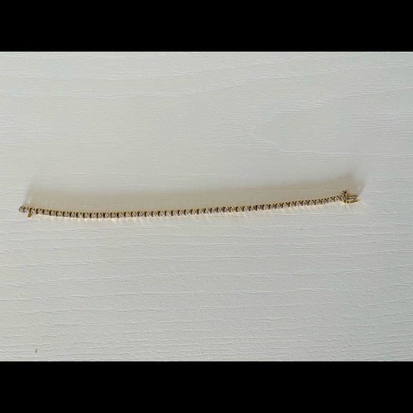 Gold-diamonds bracelet - Picture 4 of 4